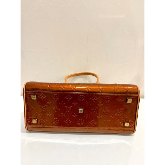 Louis Vuitton Tompkins Square Satchel Handbag Monogram Patent Leather Brown - Picture 7 of 15